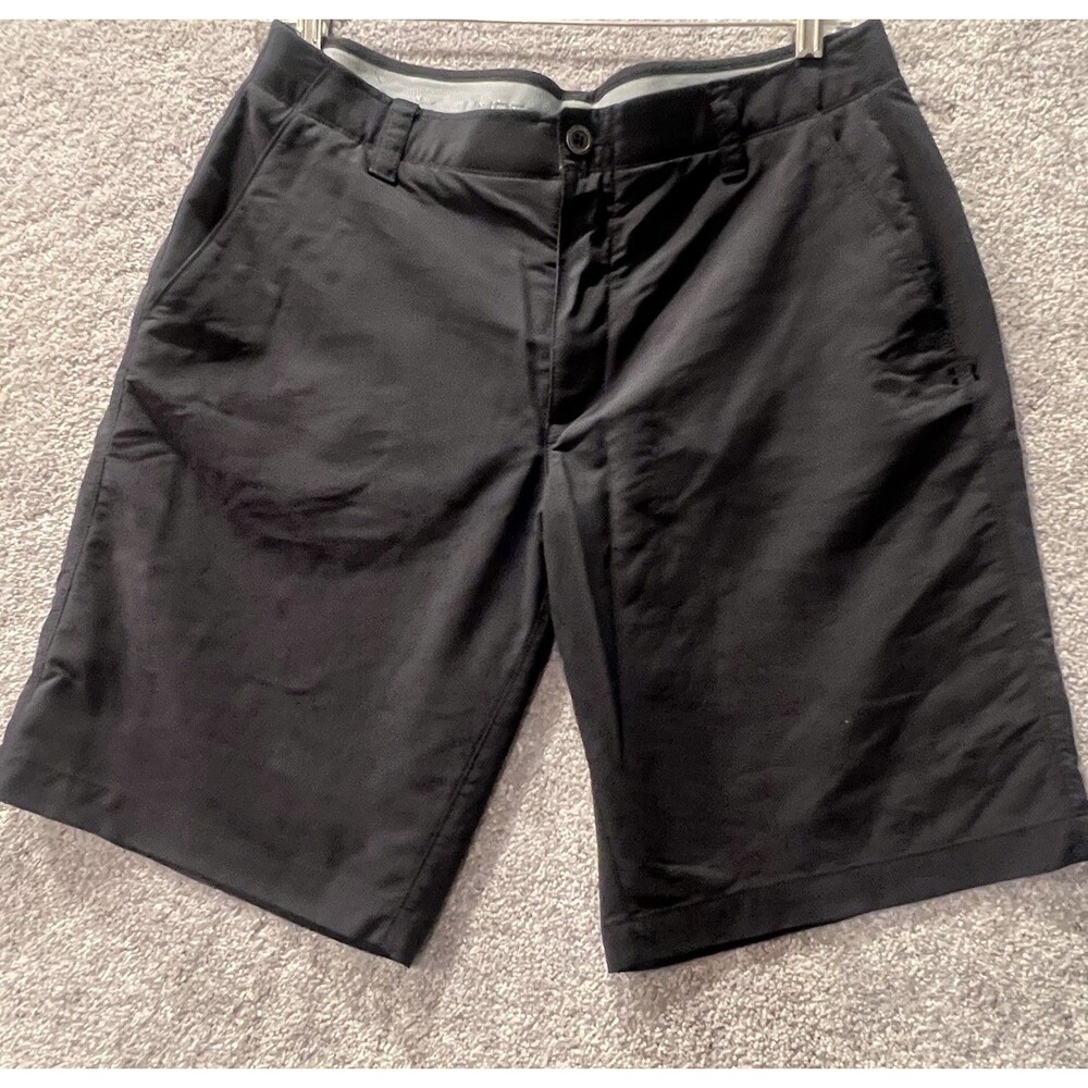 Under Armour Match Play Golf Shorts Mens 36 Black Performance Drive Chino Heat